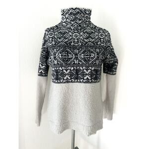 Merona Mock Neck Nordic Fair Isle Mock Neck Sweater Winter Ski Style Size M